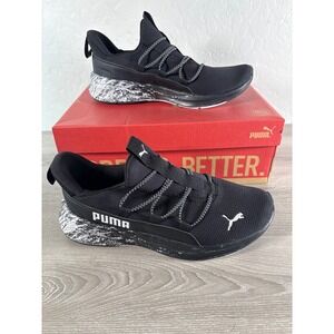 Puma One4All 2.0 Blizzrizz JR Running Shoes Black White Junior Size 7-‎ EUC